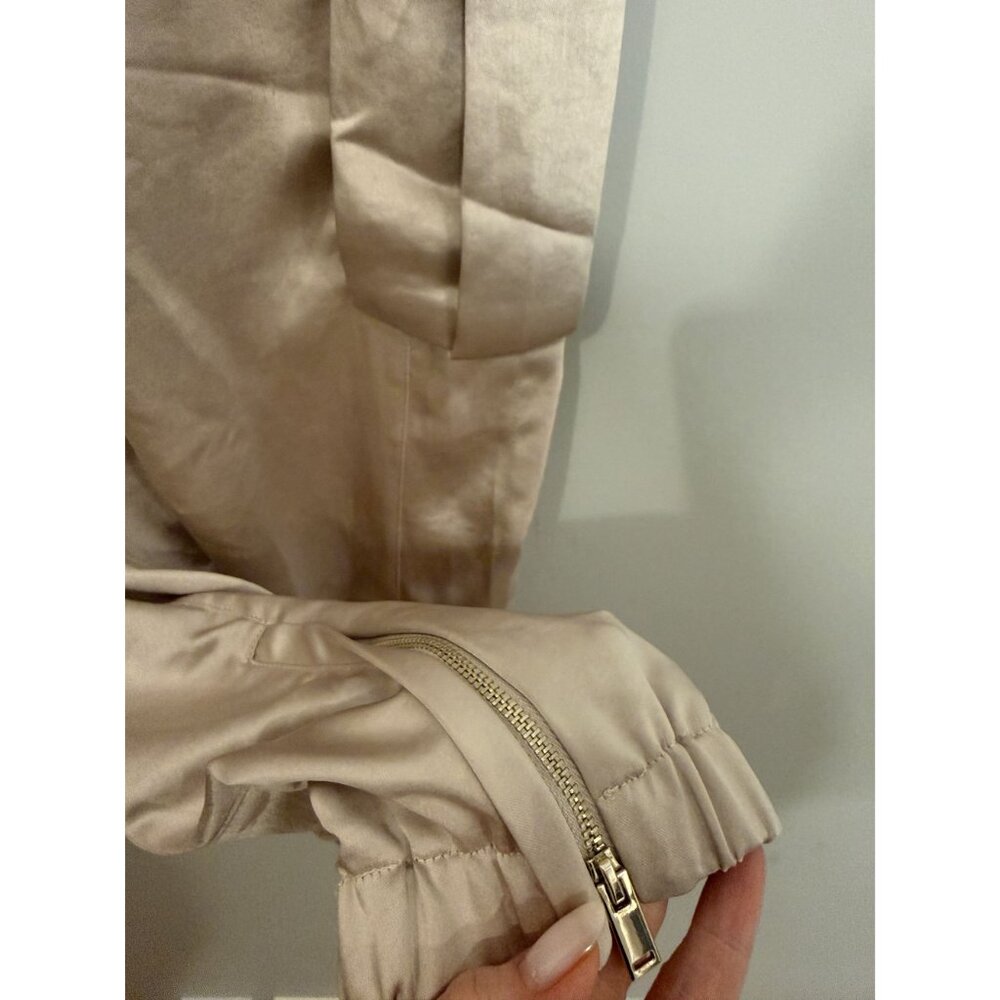 NWT Generation Love Chandra Satin Joggers Champagne Beige Size XS $235 [jb] - Picture 7 of 10